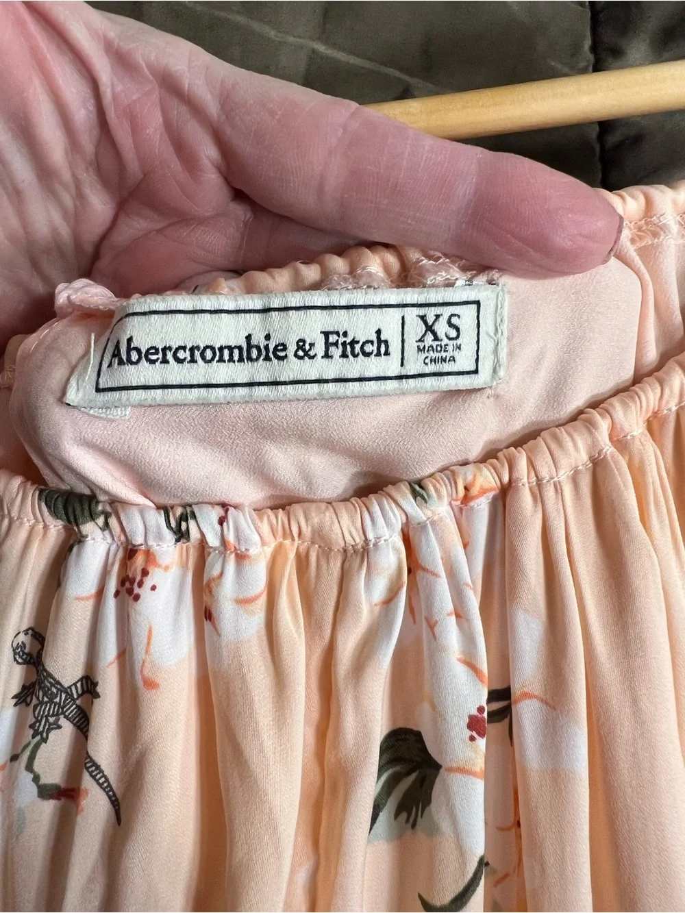 Abercrombie & Fitch Peach Floral Maxi Dress